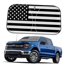 Windshield Sun Shade for 2015-2020 F Silver  Black-Fit 2015-2020 Ford F150
