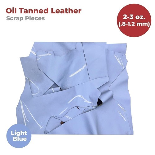 ELW Leather Scraps 2-3 oz (.8-1.2mm) Thin Leather Large Remnants Genuine Cowhide - Picture 6 of 17