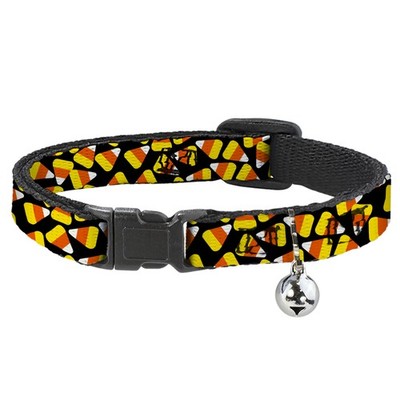 Cat Collar Breakaway with Bell Candy Corn Scattered Black/Yellow/Ora (US IMPORT)