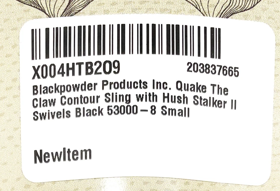 Eslinga para rifle contorno de garra de terremoto Blackpowder Products con pivotes Hush Stalker II Foto 3 de 3