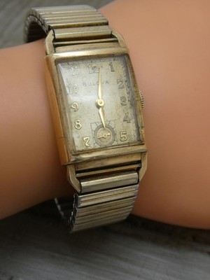 1930er Bulova 10K Gold Filled Cal 7AK 21 Jewel Handaufzug Mid-Size Armbanduhr