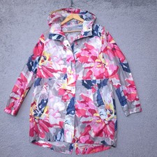 Joules Women Right As Rain Coat Sz 8 Waterproof Floral Cottagecore Romantic