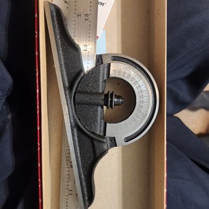 Starrett Bevel Protractor 18" Model 491-18-4R New Old Stock Excellent Condition