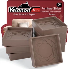 Furniture Coasters 8 Pcs 2” Caster 8 pcs 2“ Brown, Brown 