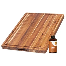Carving Board and Cutting Board Oil Set - Includes Large (L) Wood Cutting Boa...
