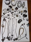 Lot 378.9g Vintage 925 Sterling Silver Mixed Jewelry Rings Necklaces Earrings