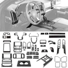 Black Wood Interior Accessories Full Set Decor Cover Trims For Ford F150 2015-20