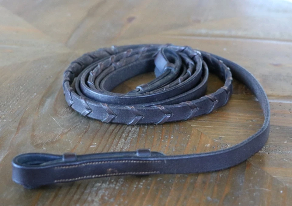 Courbette Lemetex? Коричневая английская охотничья уздечка с поднятой лошадью + вожжи - Изображение 4 из 4