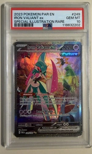 Pokemon Card Iron Valiant ex 249/182 SIR Paradox Rift PSA 10 Gem Mint