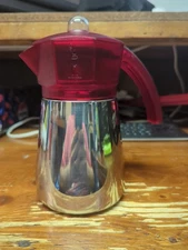 Bialetti Amerikana Percolator Red Coffee Maker 4 Cup Italian American Used