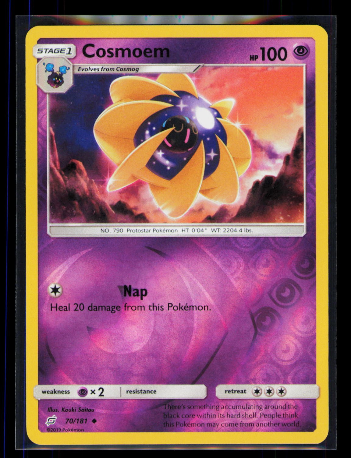 Pokemon Team Up Cosmoem 70/181 Uncommon Reverse Holo NM
