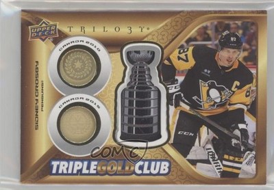 2023-24 Upper Deck Trilogy Triple Gold Club 102/199 Sidney Crosby #TGC-12 dk8