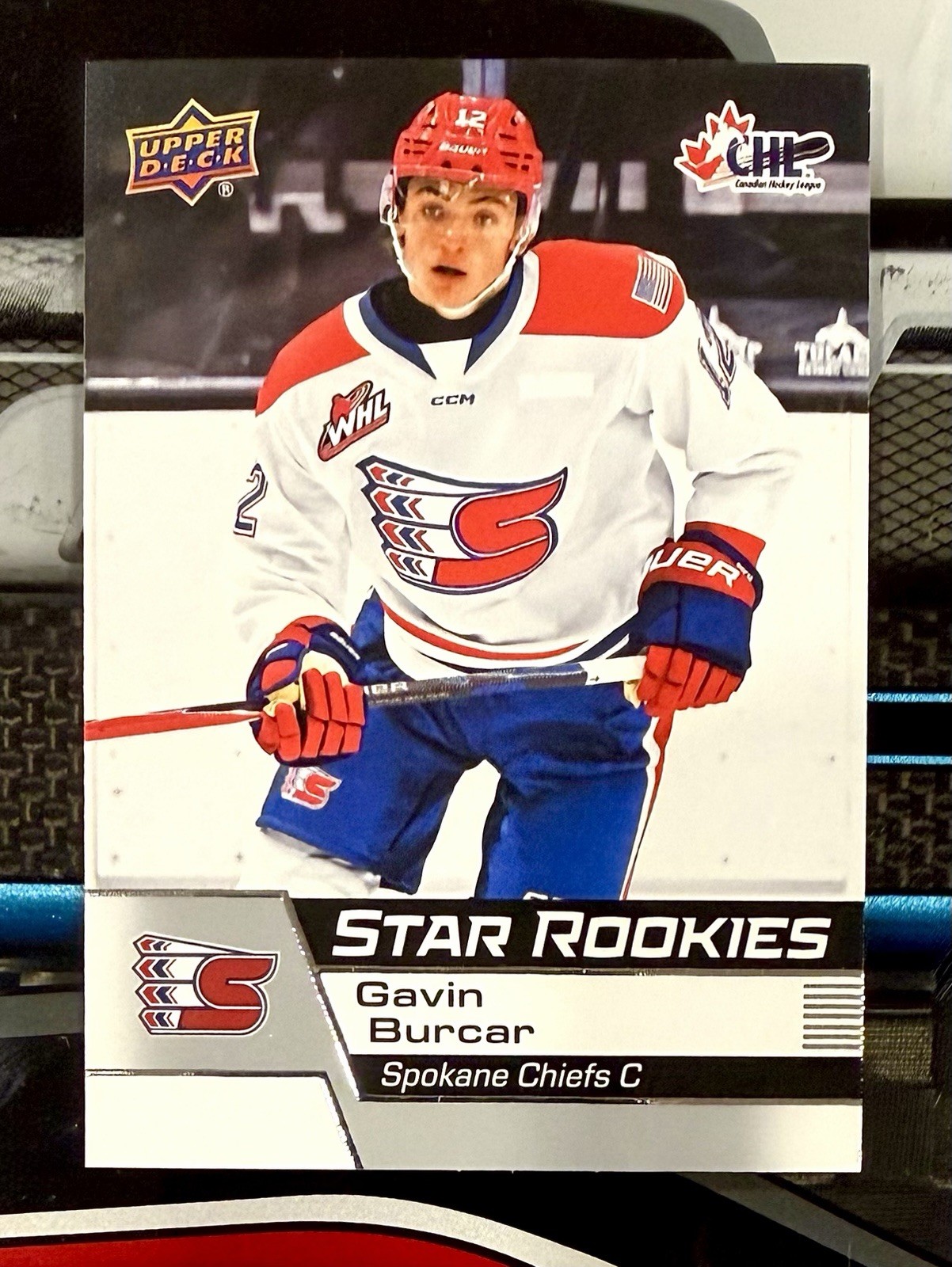 Gavin Burcar 2025-26 Upper Deck CHL Star Rookies #375 (RC) 2027 draft prospect