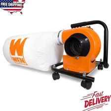 5.7-Amp 660 CFM Rolling Dust Collector with 12-Gal Bag and Optional Wall Mount