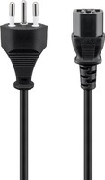 Goobay 59569 KaltgeräTekabel Schweiz, 1,8 M, Schwarz Schweiz-Stecker (Typ J, Sev