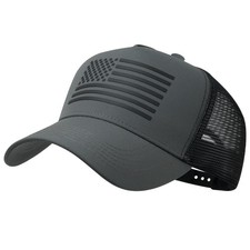 American Flag Mesh Baseball Cap, Patriotic Trucker Hat for Men Women, Quick-D...