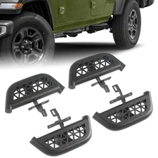 Drop Step For 2020-2025 Jeep Gladiator JT 4 DR Running Board Nerf Bar Side Black