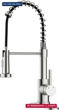 Kitchen Faucets with Pull Down Sprayer, Brushed Nickel  Single Handle SUS 304 H
