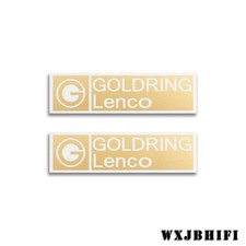 Goldring Lenco Turntable Custom Made Logo Badge 54mm 2.1" X15mm 0.6" gold