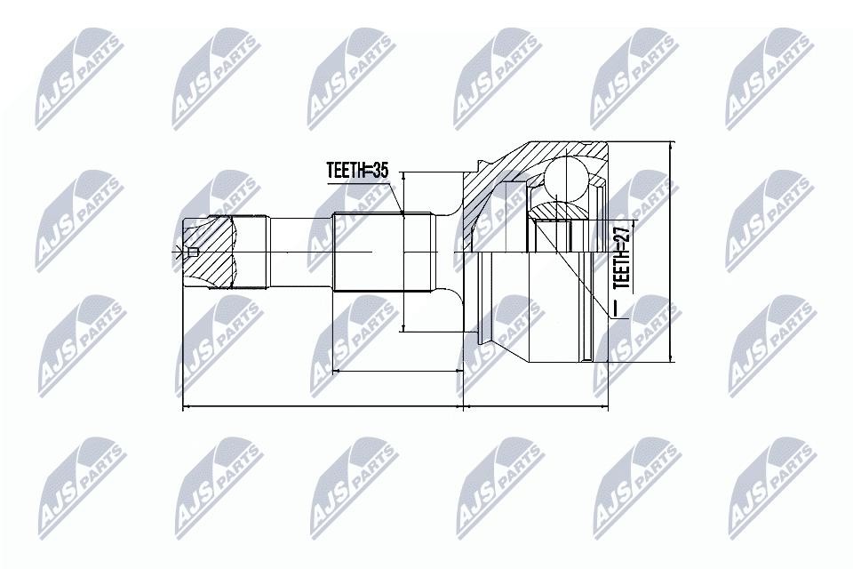 JOINT KIT DRIVE SHAFT NPZ-FT-037 FOR PEUGEOT BOXER/Van/Bus/Platform/Chassis 2.2L - Image 3