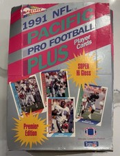 1991 Pacific Plus Football Wax Box 36 Packs Joe Montana Jerry Rice