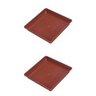  2 Pack Plastic Chassis Drip Pans for Plants Planter Drainage Tray