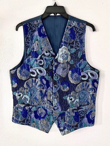 VINTAGE PROFILO * HERREN GESTEPPTE FORMELLE WESTE/WESTE ~ GR. MEDIUM ~ EUC!!! - Bild 1 von 14