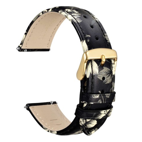 Reloj de pulsera WOCCI estampados de flores cuero genuino correas 18 mm 20 mm 22 mm mujer - Imagen 19 de 60