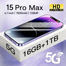 Brand New i 15 Pro Max With Large Screen And Dual SIM, All Colors Available