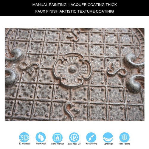 Pressed Tin Ceiling Tile antique ceiling for Cafe Club PL80 Weathered iron 10Pcs - Picture 7 of 24