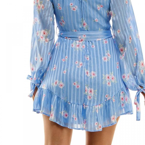 Bee Darlin Teens Maxi Long Dress Long Sleeve Pleated Floral Sweetheart C152 - Picture 8 of 10