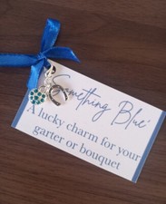 Wedding Gift for The Bride Something Blue Lucky Crystal Horseshoe Charm