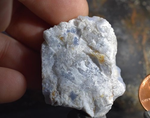 Blauer Chalcedon, Blauer Achat, Blauer Botryoidaler Chalcedon, Rumipata, Peru - Bild 8 von 9