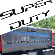 Gloss Black Rear Tailgate Insert Letters Emblem For 23-24 F-250 F-350 Super Duty