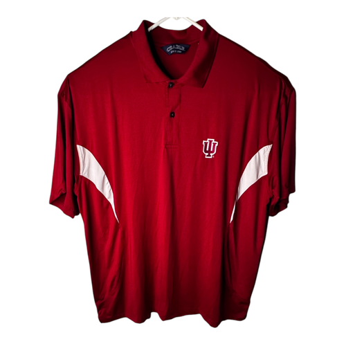 Crable Polo Shirt Indiana Hoosiers Dark Red/White 2XL Shrink Controlled - Picture 4 of 13