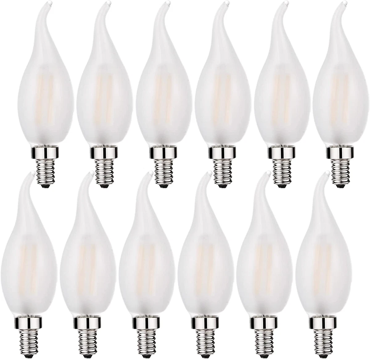 LED Candelabra Bulb 25W Equivalent 3000K Soft White Flame Tip