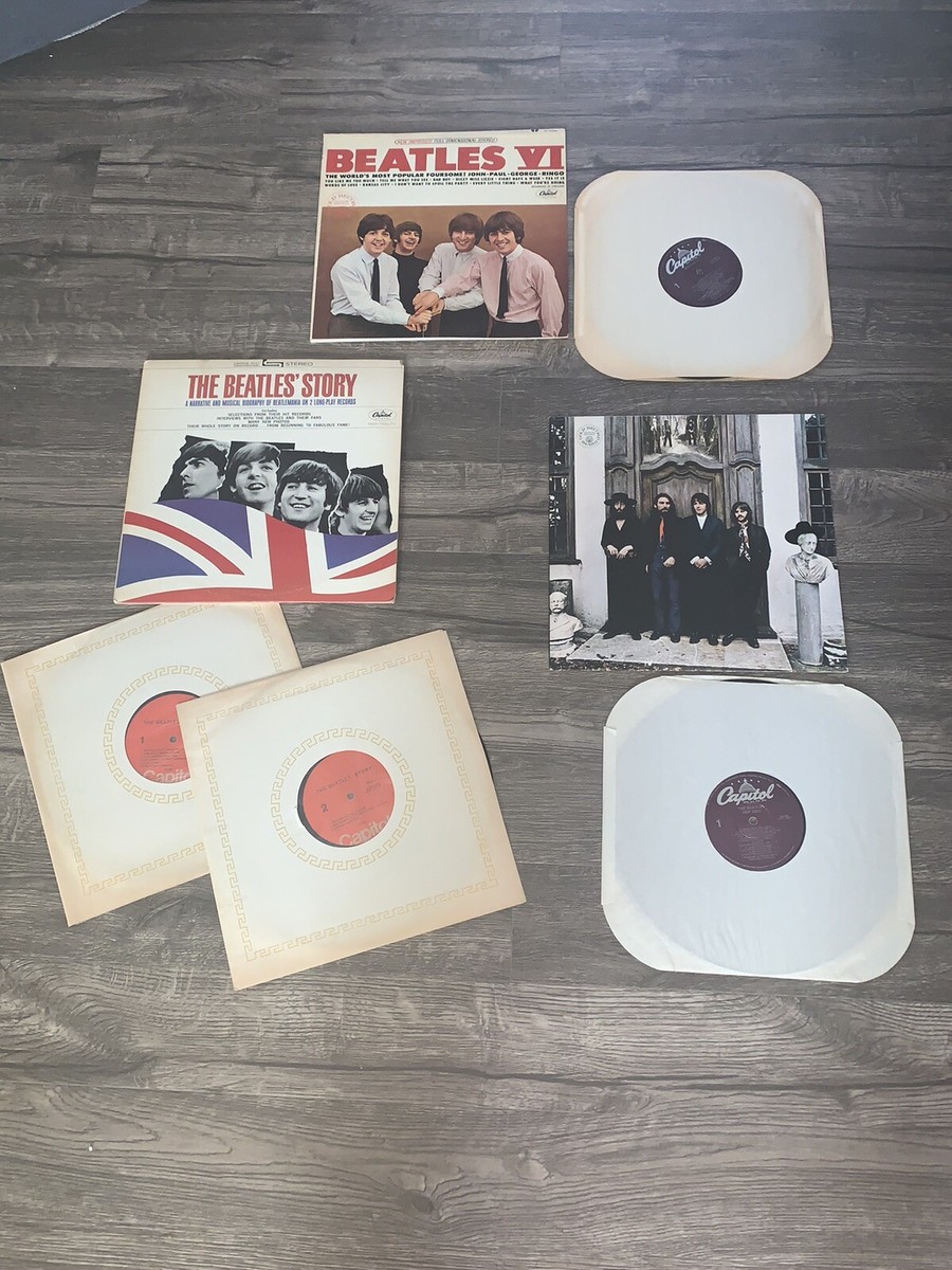 3 BEATLES vinyl LPs Beatles VI 6 THE BEATLES' STORY 2LP set