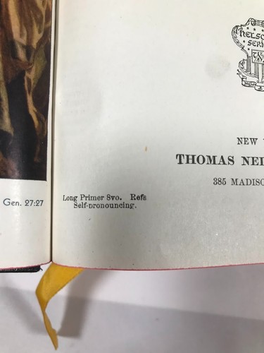 The Holy Bible King James Version Thomas & Sons Self-Pronouncing Long primer EUC - Foto 14 di 24