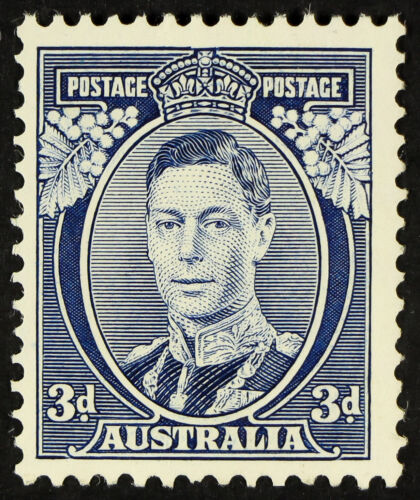 AUSTRALIA 1937-49 3d blue perf 13½x14 Die 1a, SG 168b, fine NHM, lovely - Picture 1 of 1