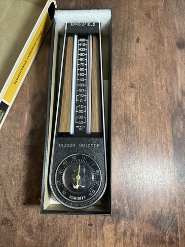 SPRINGFIELD SUTTON INDOOR OUTDOOR THERMOMETERS & HUMIDITY METER 5302 USA - Picture 6 of 6