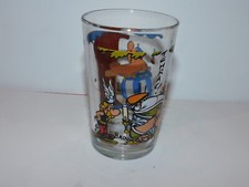 VERRE MOUTARDE SERIGRAPHIE - ASTERIX ET OBELIX - GOSCINNY / UDERZO 1986