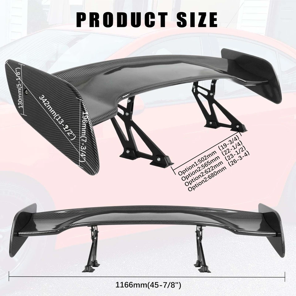 Carbon Fiber 47" Rear Trunk Spoiler Wing Racing Lip For Toyota Solara 1999-2008 — 第 2/4 张图片