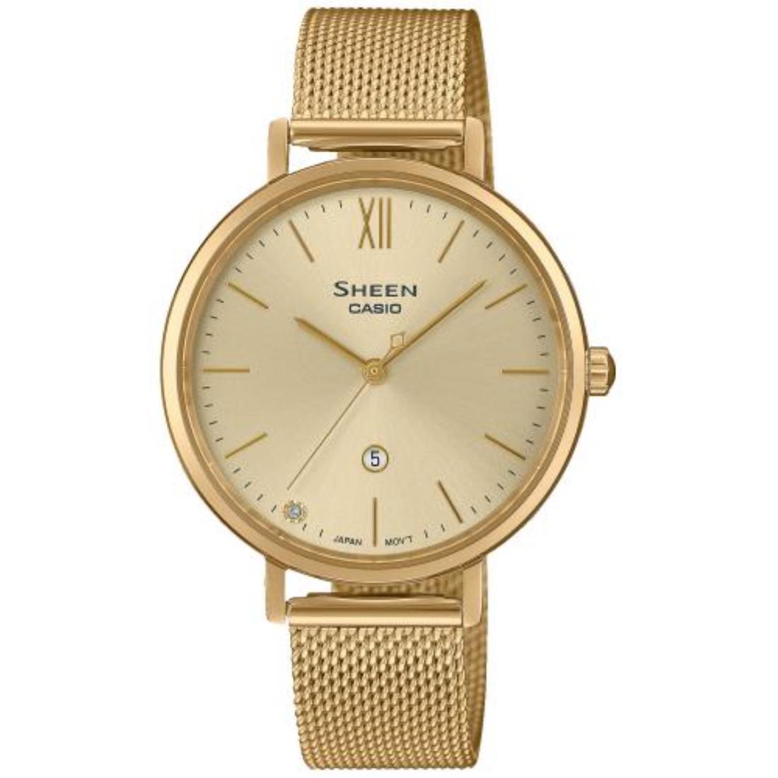 OROLOGIO DA DONNA CASIO SHEEN SHE-4539GM-9AVER 5 BAR VETRO ZAFFIRO