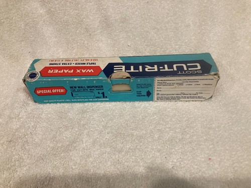 Vintage 1967 SCOTT Cut-Rite Wax Paper - Pre Owend Vintage - Prop As Is