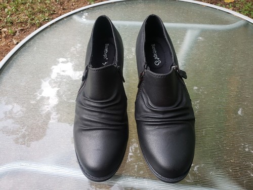 Women's Baretraps Reina Black Faux Leather Casual Dress Shoes Heels Size 8 - Picture 6 of 11