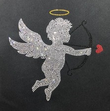 Rhinestone Design "Cupid" Iron On Transfer Hot Fix