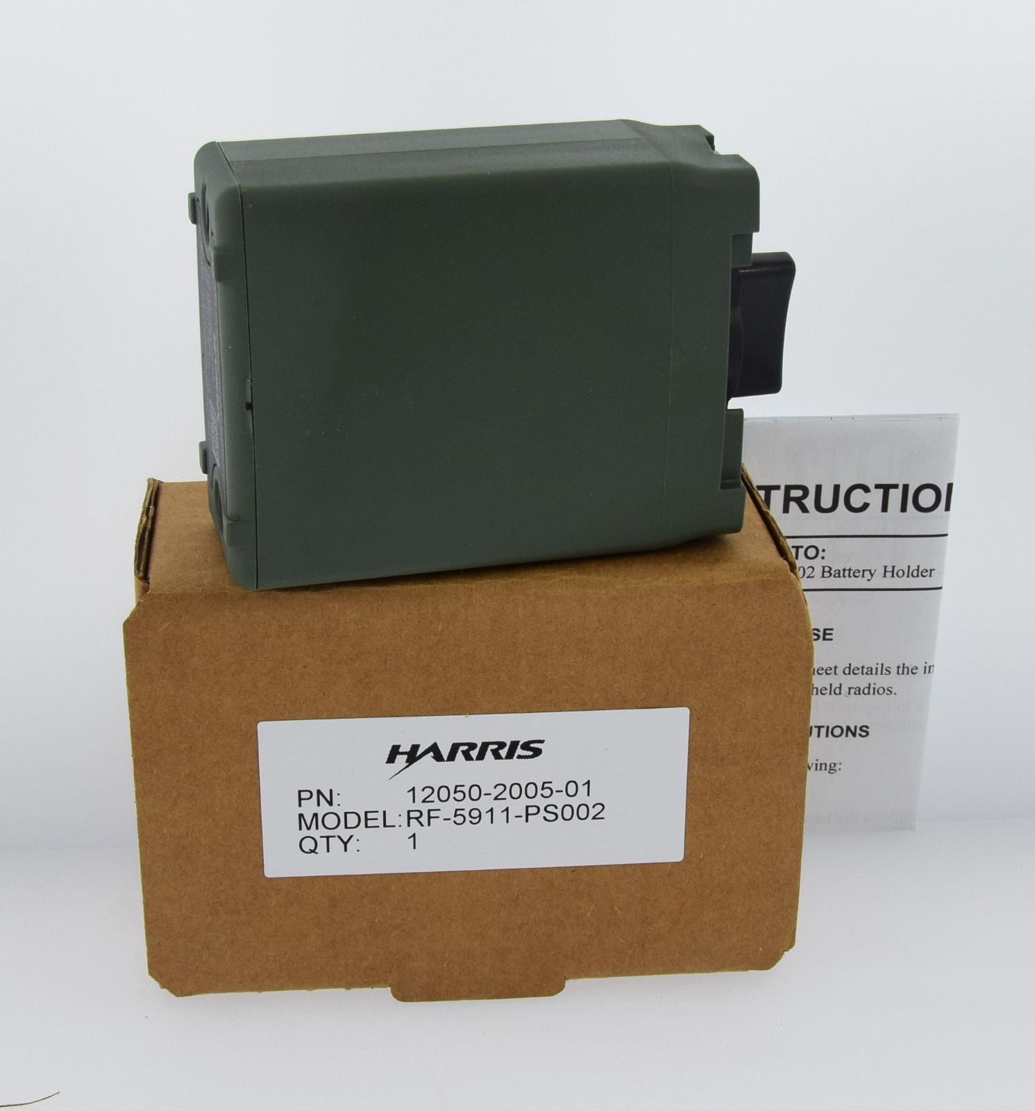 HARRIS MILITARY PRC152 RADIO L123 BATTERY HOLDER RF5911PS002 12050