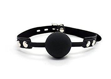 Soft Silicone Ball Gag Black Adjustable Bondage BDSM Sex Toy - Picture 1 of 4