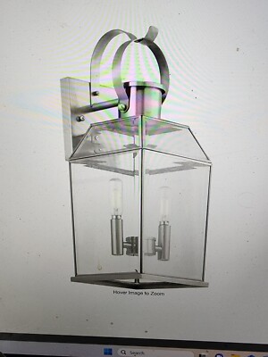 Progress Lighting Canton Heights 2-Light 18 in  Silver Outdoor Wall Lamp