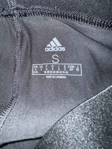 Adidas Mujer Essential 3 Rayas Leggings Yoga Pequeño Negro GL0723 - Imagen 4 de 8